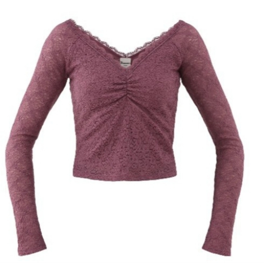 NEW NOBO purple lace lined v neck top sz XXL /
